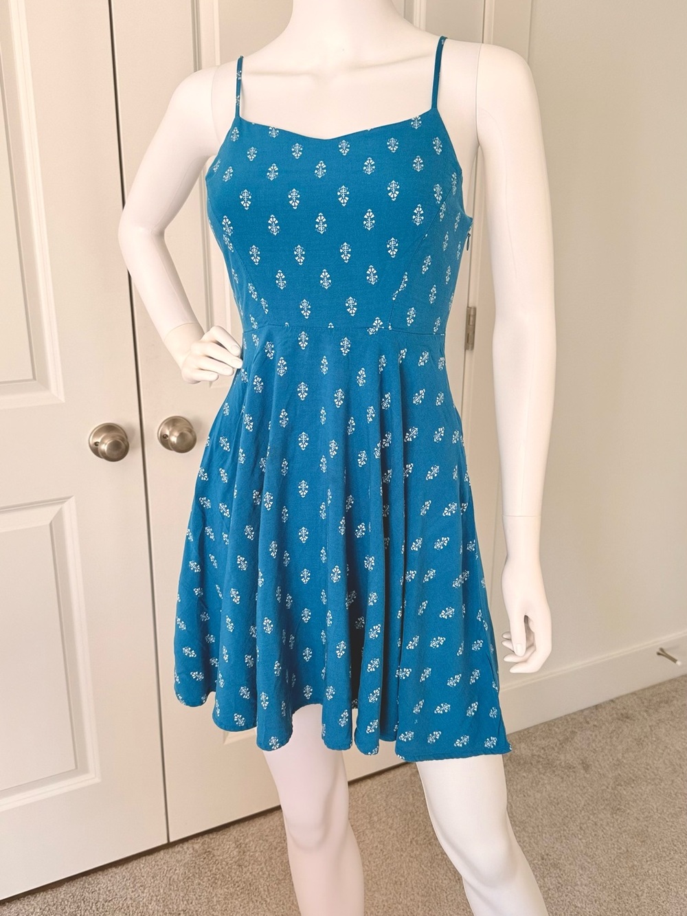 Old Navy Teal Blue Spaghetti Strap Mini Dress XS